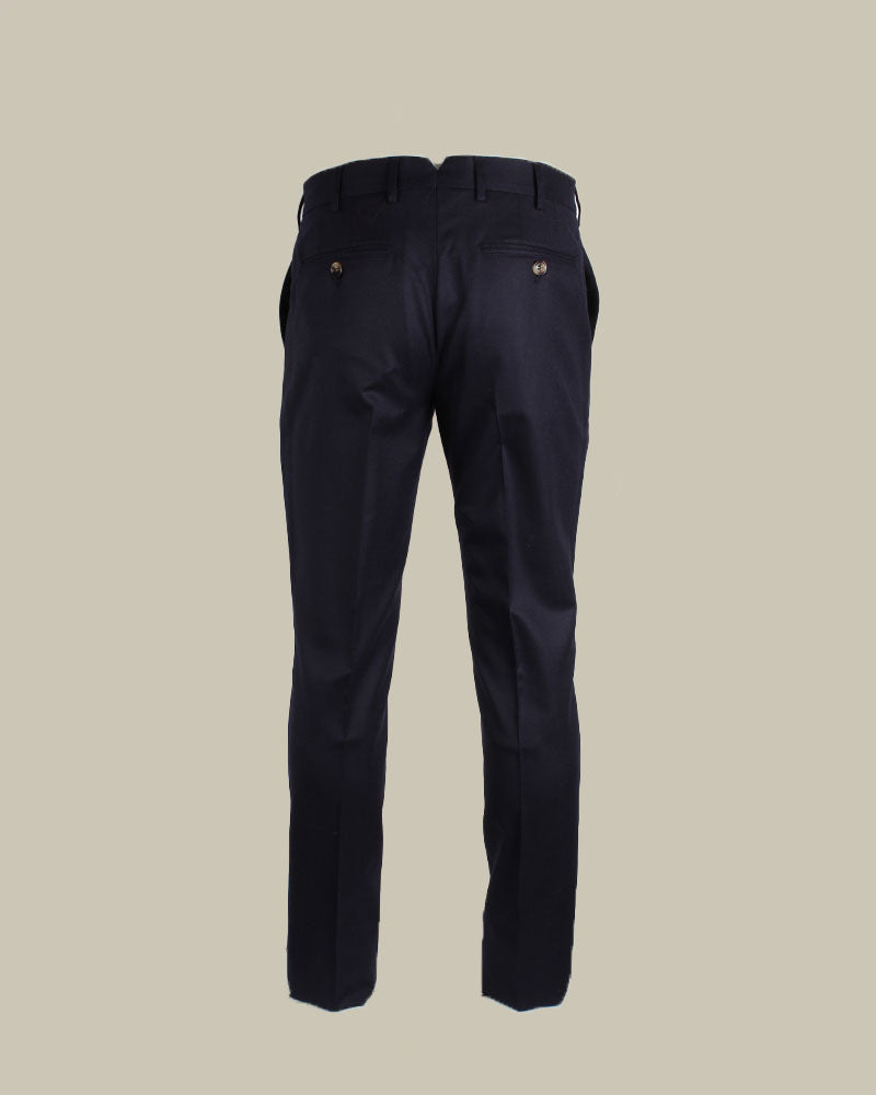 Navy Virgin Wool Trouser