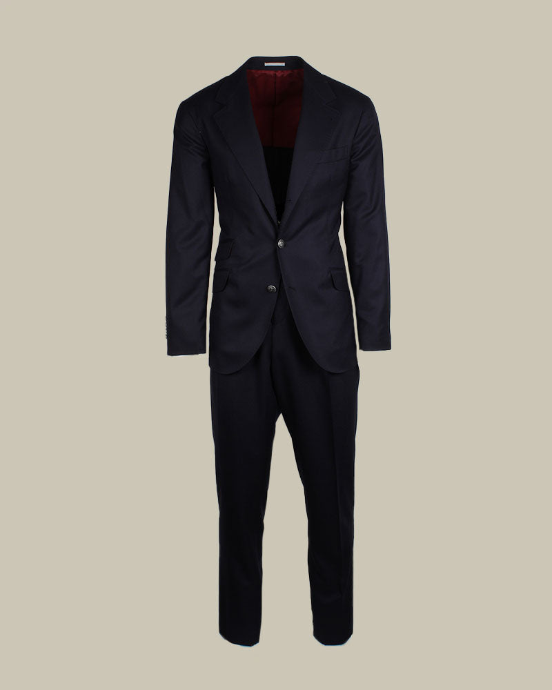 Navy Unlined Virgin Wool Suit