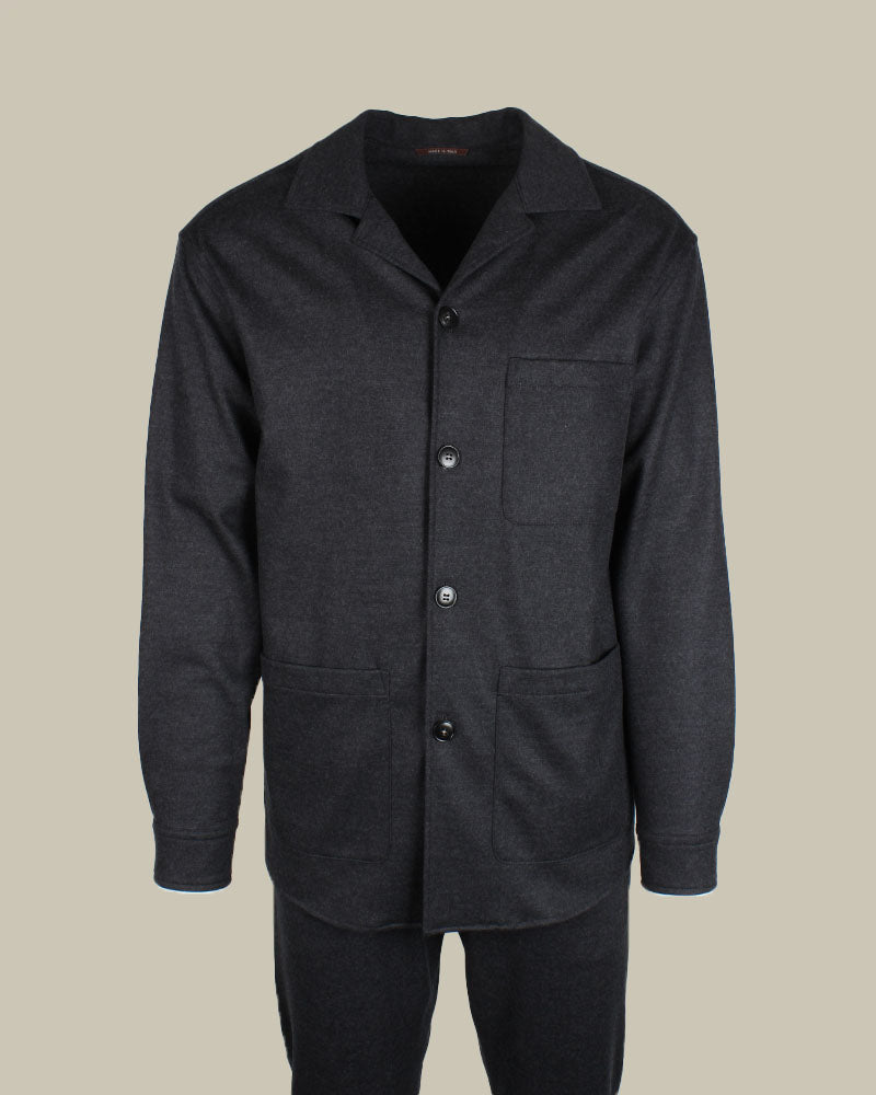 Grey Virgin Wool Overshirt Twinset