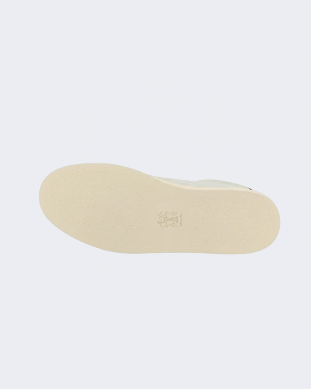 Ivory & Brown Suede Polished Calfskin Sneakers