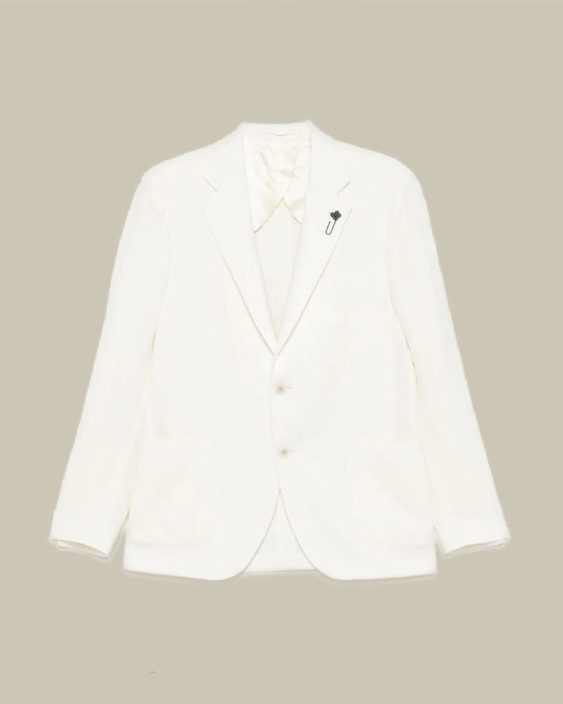 Wool Off-White Knitted Blazer