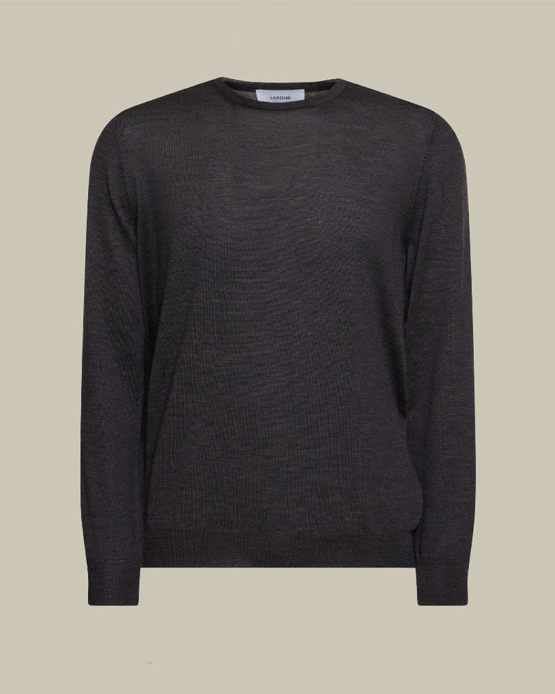 Charcoal Grey Merino Wool Crewneck