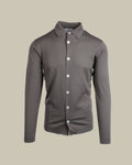 Taupe Virgin Wool Knitted Shirt