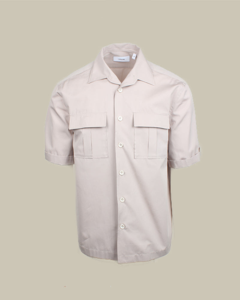 Short Sleeve Double Pocket Buttoned Shirt