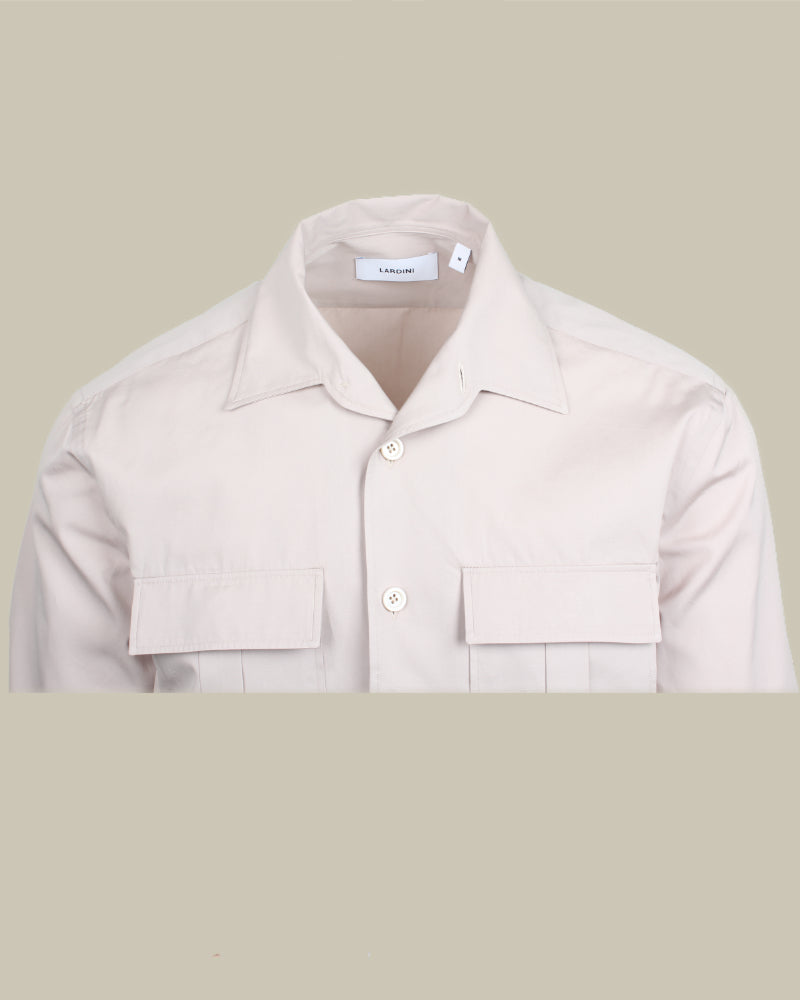 Short Sleeve Double Pocket Buttoned Shirt