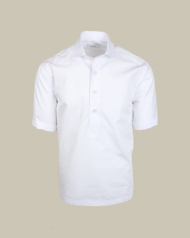White Short Sleeve Buttoned Shirt