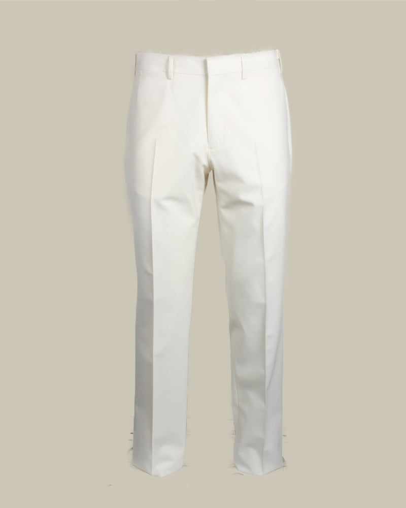 Cream Flat Front Side Adjuster Trouser