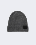 Light Charcoal Ribbed Cashmere Beanie