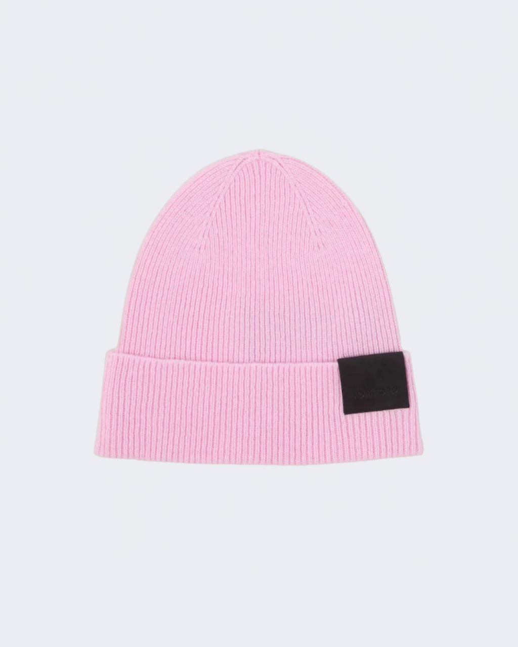 Light Rose Ribbed Cashmere Beanie