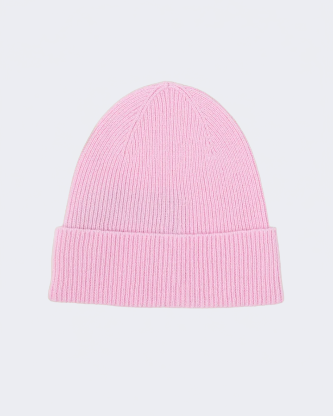 Light Rose Ribbed Cashmere Beanie