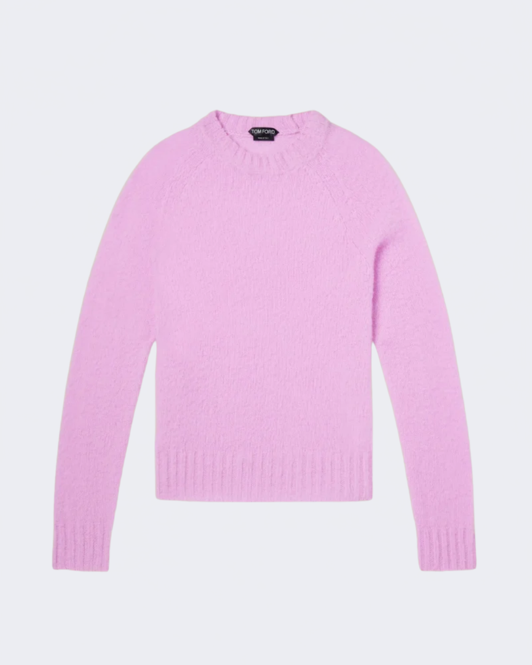 Light Rose Seamless Brushed Cashmere Crewneck