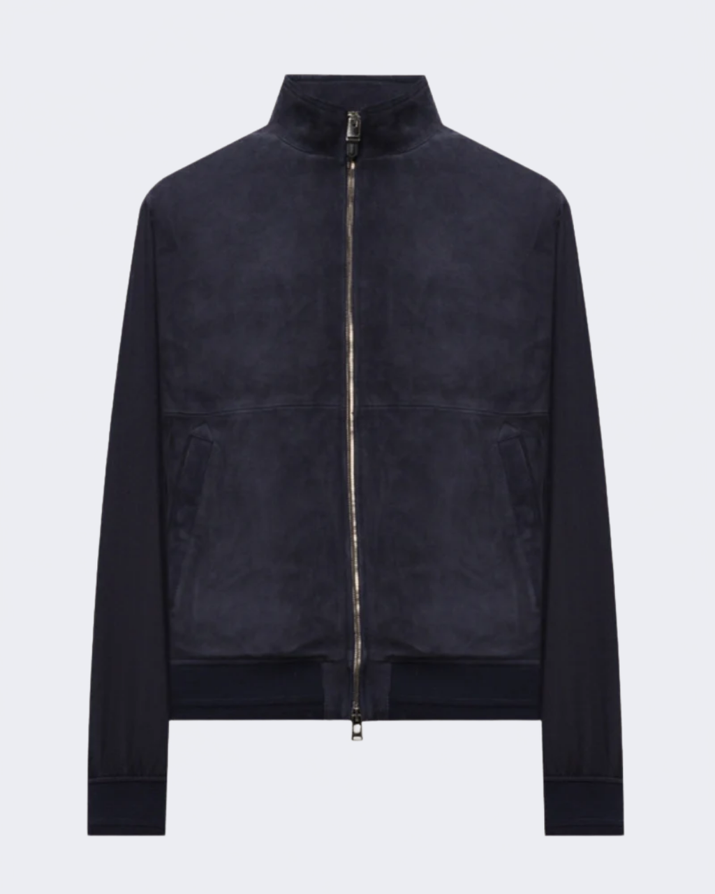 Lightly Padded Wool and Suede Hybrid Blouson