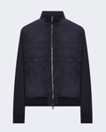Lightly Padded Wool and Suede Hybrid Blouson