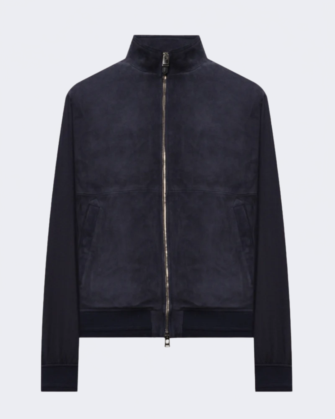 Lightly Padded Wool and Suede Hybrid Blouson