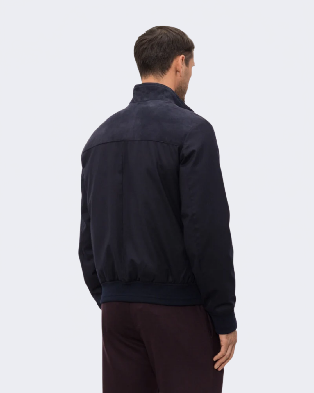 Lightly Padded Wool and Suede Hybrid Blouson