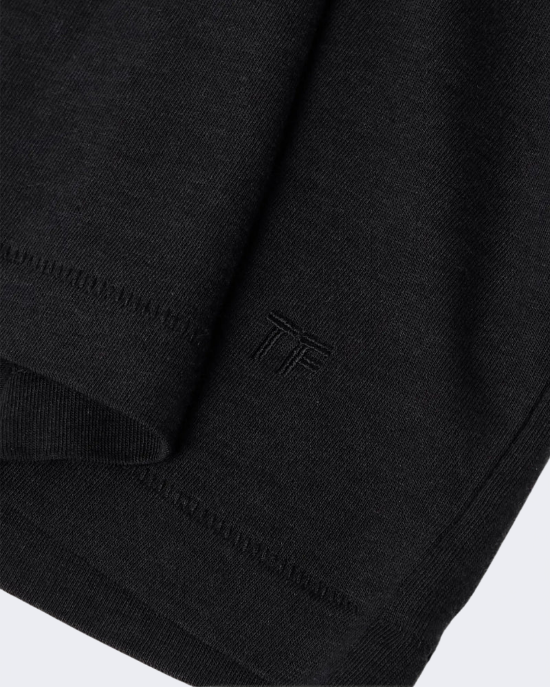 Lyocell Cotton T Shirt Black