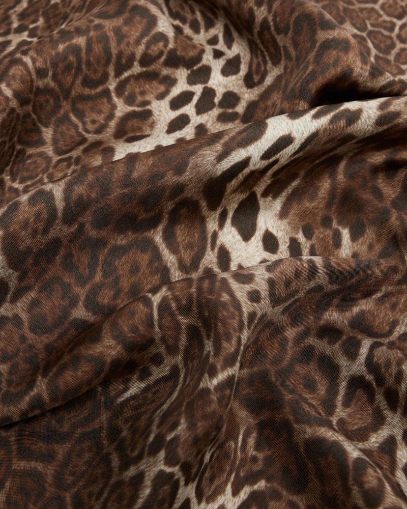 Printed Silk Scarf Caramel