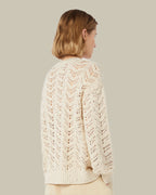 Cotton V Neck Sequin Sweater