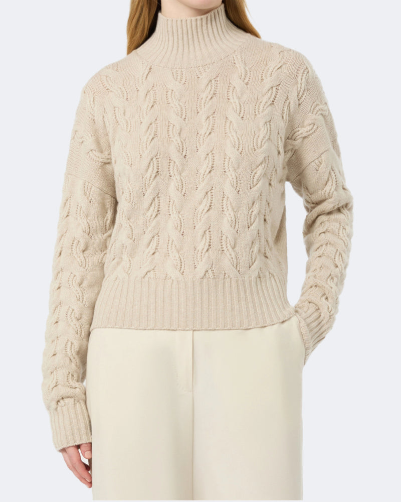 Wool and Cashmere Cableknit Sweater