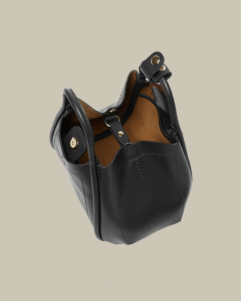 Black Small Leather Marine Bag