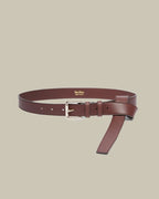 Burgundy Soft Leather Extra Long Belt