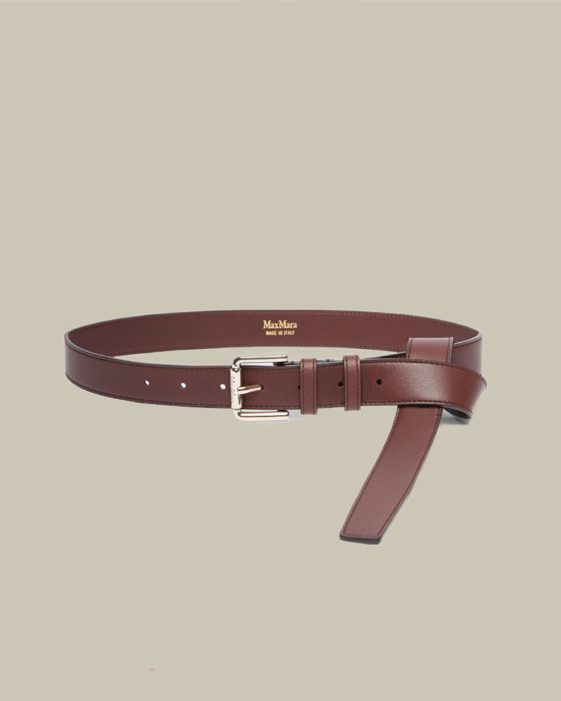 Burgundy Soft Leather Extra Long Belt