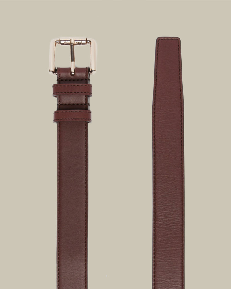 Burgundy Soft Leather Extra Long Belt