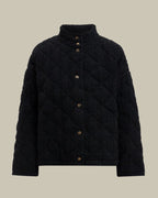 CERCHIO Black Tweed Down Jacket
