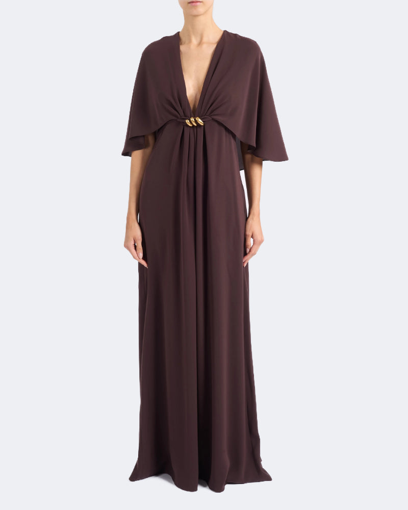 Cady Dress With Cape Detail