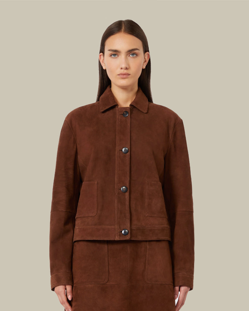 Baia Suede Boxy Jacket