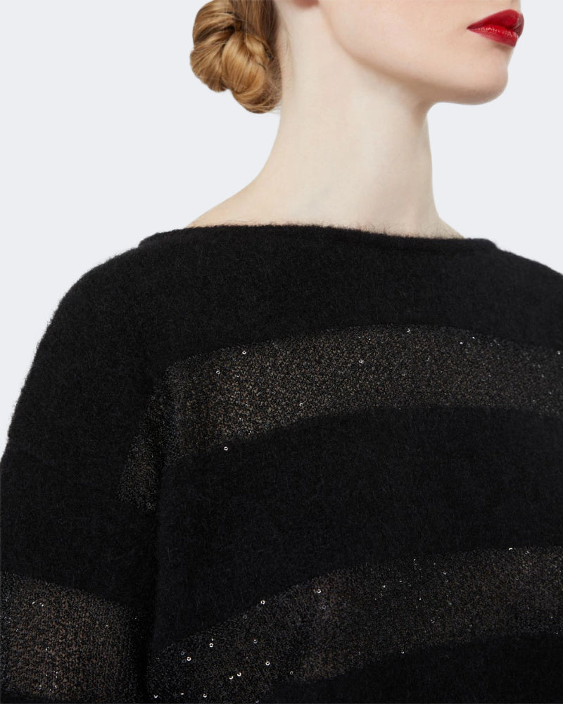 Relaxed Fit Mohair Yarn Sweater