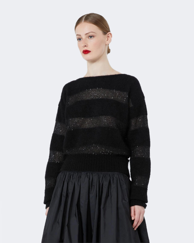 Relaxed Fit Mohair Yarn Sweater