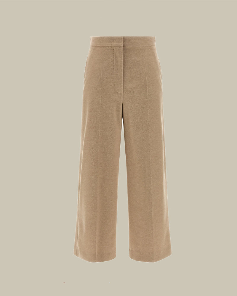 Marengo Beige Pure Brushed Wool Trouser