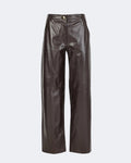 Nappa Leather Barrel Leg Trouser