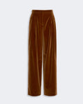 Smooth Cotton Velvet Trouser Burnt Orange