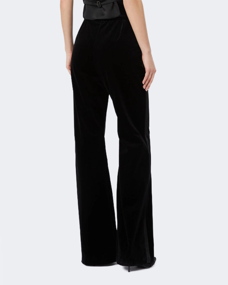 Velvet Tuxedo Trousers Black