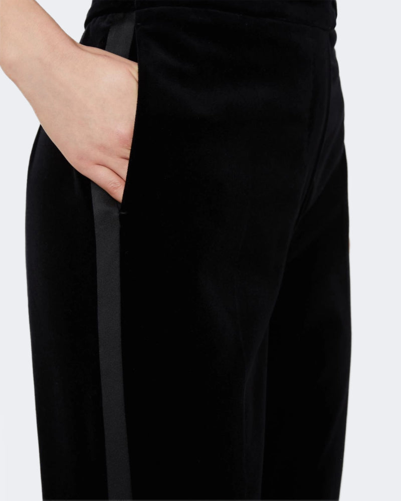 Velvet Tuxedo Trousers Black