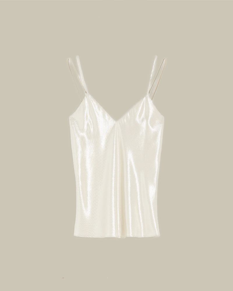 Light Gold Viscose Lamé Top