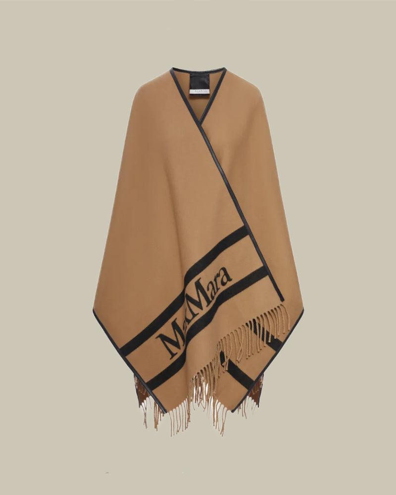 Aris Jacquard Wool Poncho