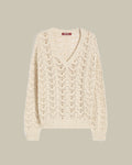 Cotton V Neck Sequin Sweater