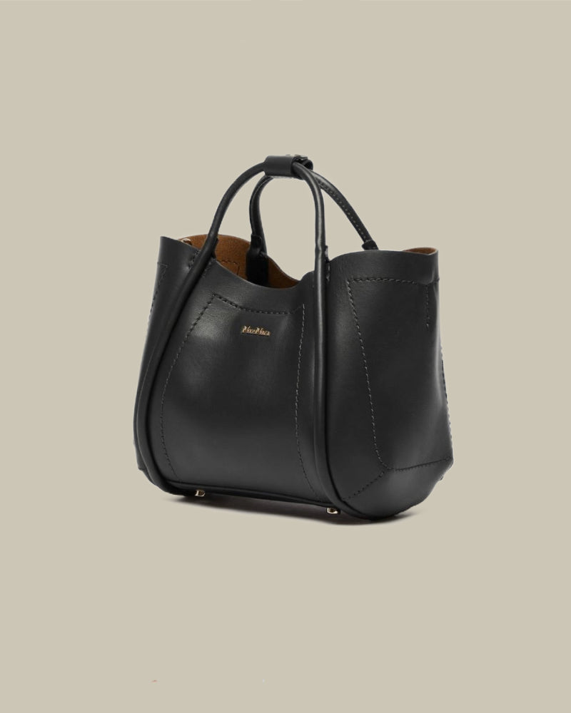 Black Small Leather Marine Bag