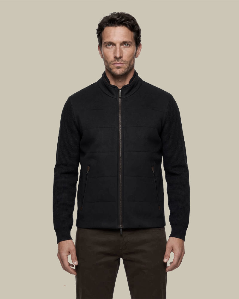 Black Brenta Hybrid Jacket