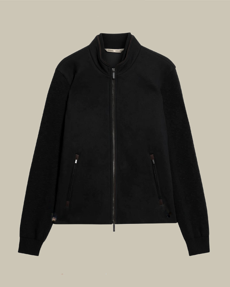 Black Brenta Hybrid Jacket