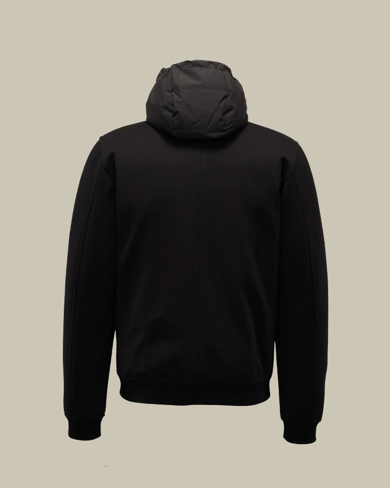 CALLUM Tech Jersey Hybrid Down Bomber Black