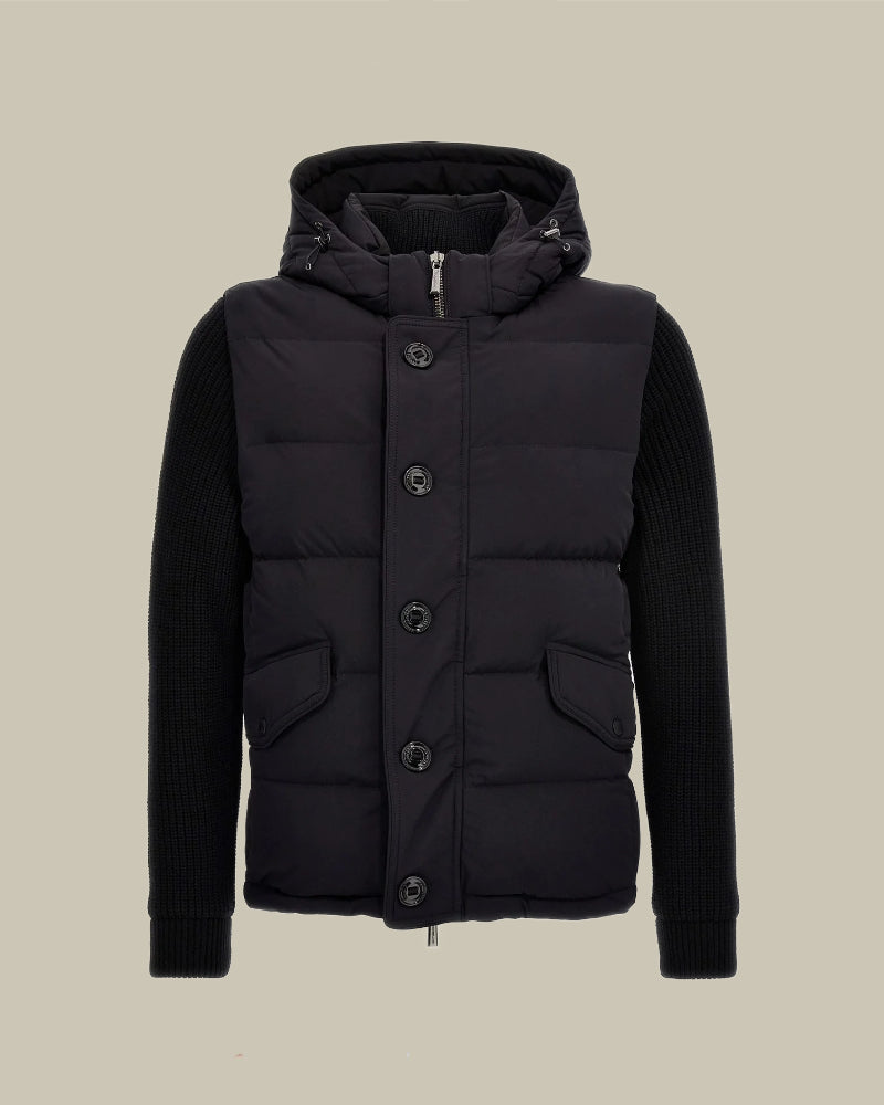 FOSCOLO Black Down Hybrid Jacket