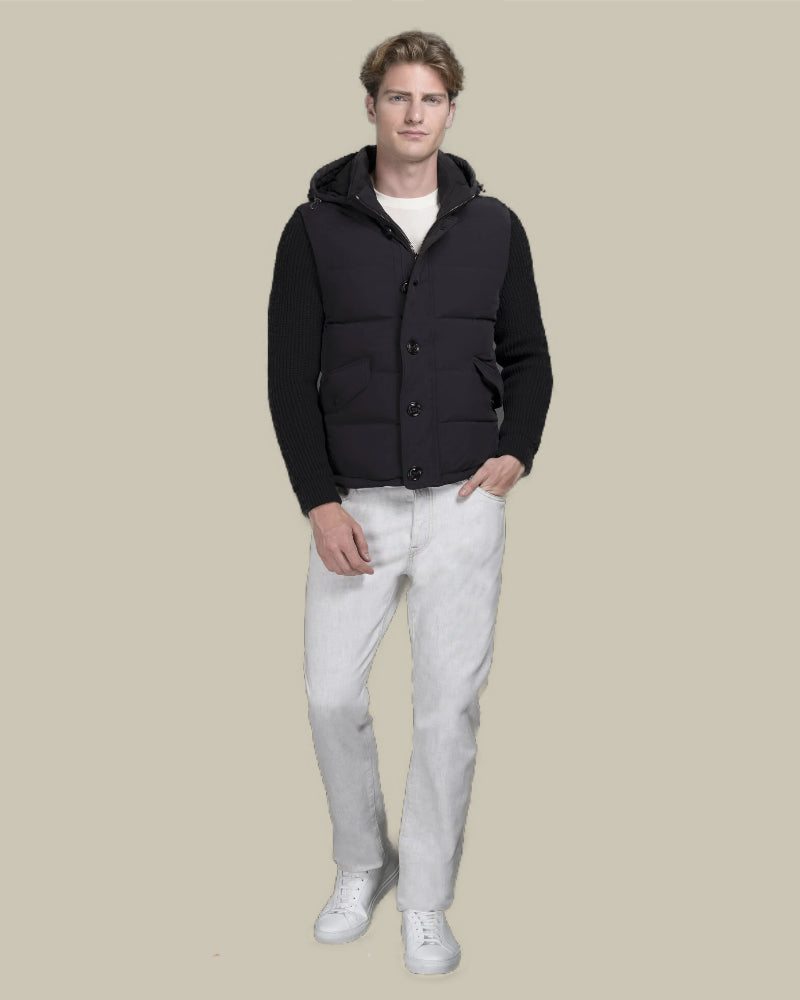 FOSCOLO Navy Down Hybrid Jacket