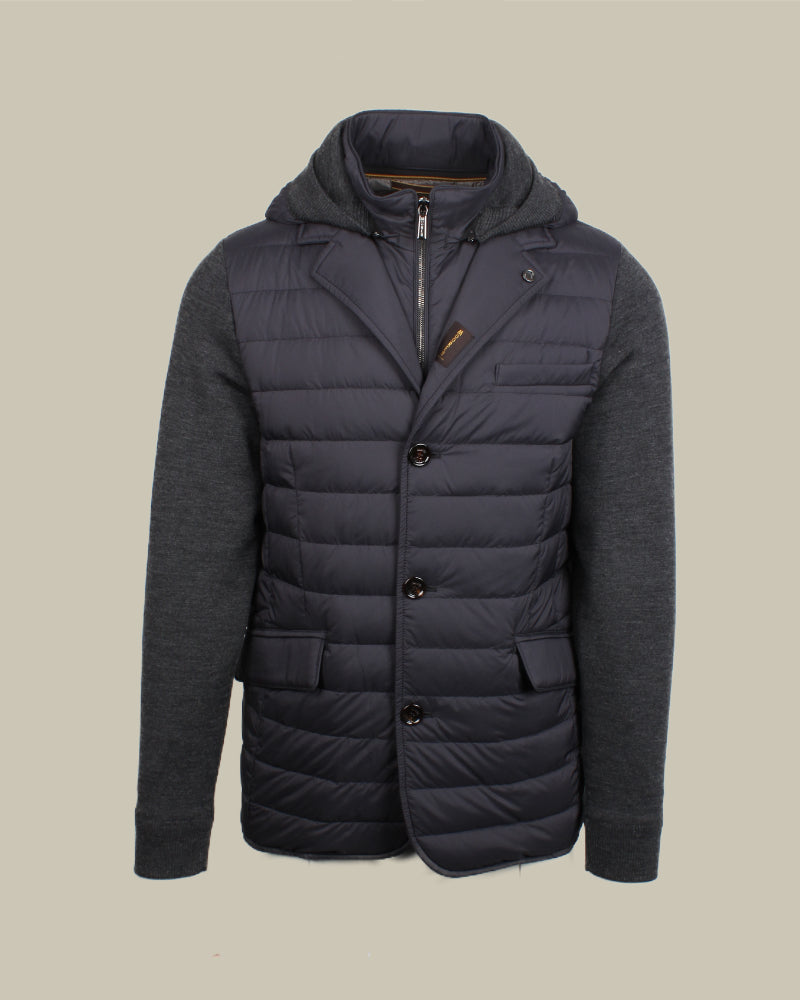 MASSIMO Hooded Hybrid Jacket With Quilted Front