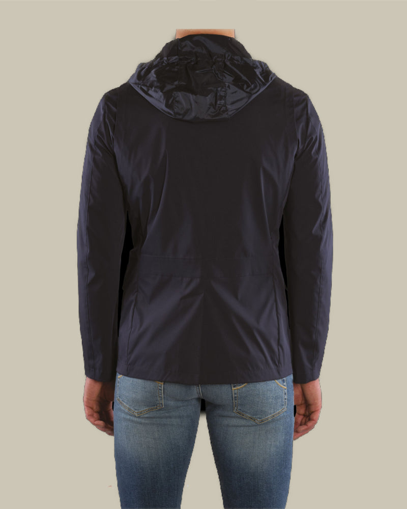 VESPUCCI Hooded Hybrid Jacket With Plain Front