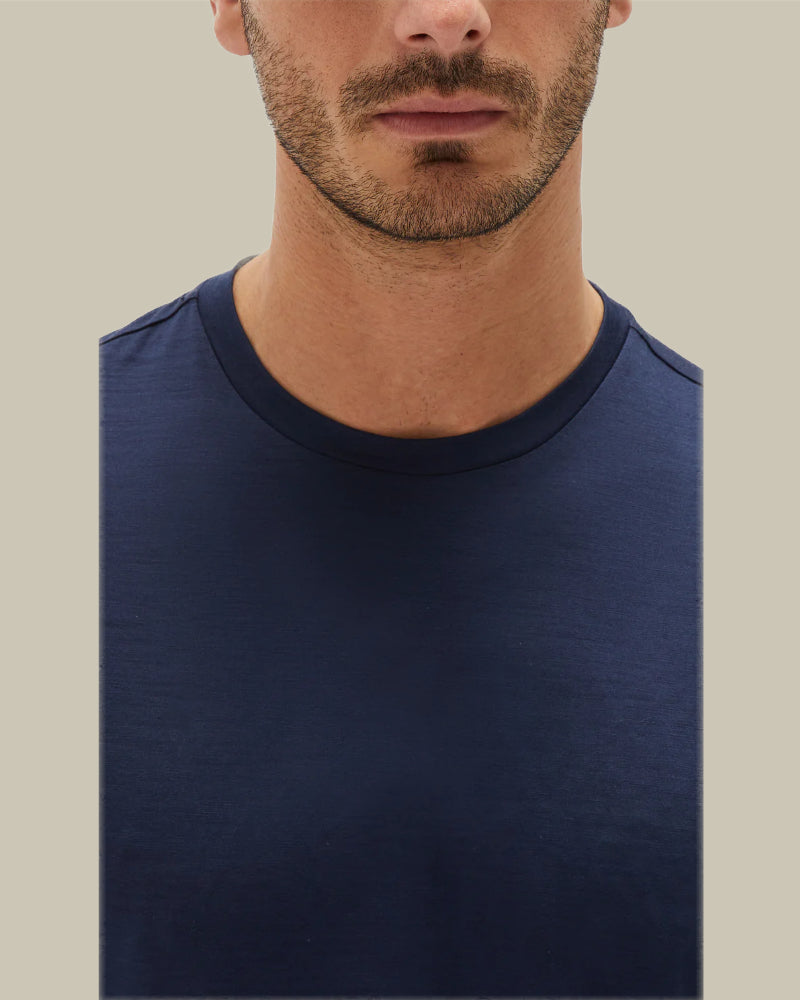 Dark Navy Merino Wool T-Shirt