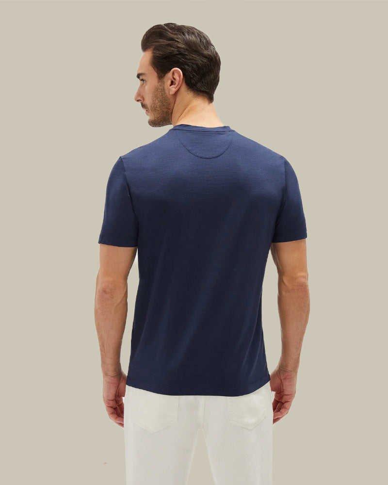 Dark Navy Merino Wool T-Shirt